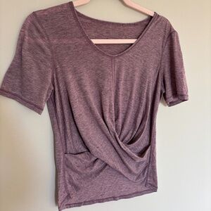 Lululemon Twist Front Knot Crop Tee - Size 4